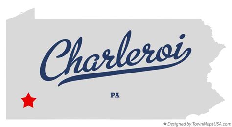 Map of Charleroi, PA, Pennsylvania