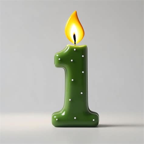 Number 1 candle | Premium AI-generated image