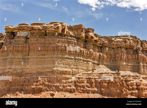 Multi-layered rock formations in the middle of Utah Stock Photo - Alamy