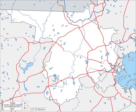 Condado De Middlesex Mapa Gratuito Mapa Mudo Gratuito Mapa En Blanco