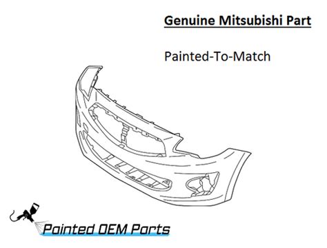 Painted Mitsubishi Mirage G Front Bumper Cover Genuine Oem