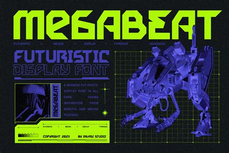 Megabeat Retro Futurism Fonts Design Cuts