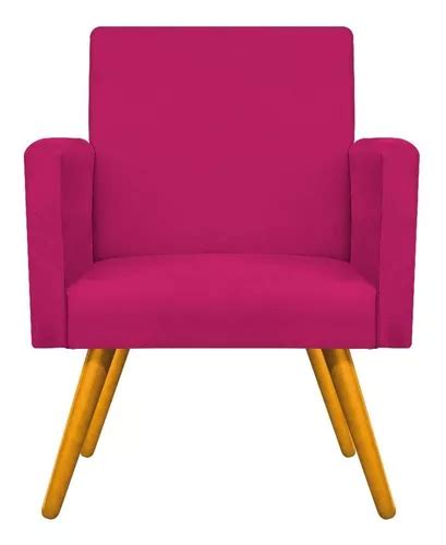 Sillón Beatriz para oficina salón sala de estar gamuza rosa kit 2