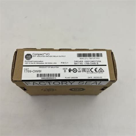 AB 1769 OW8I SER B CompactLogix Relay Output Module New Factory Sealed