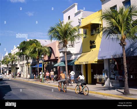 Street Scene On Duval Street Key West Florida Usa Stock Photo Alamy