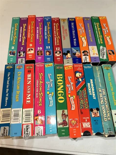 DISNEY SING ALONG Songs VHS Lot - 24 VHS Tapes $36.50 - PicClick CA