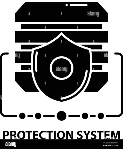 Protection System Symbol Icon Black Vector Sign With Editable Strokes