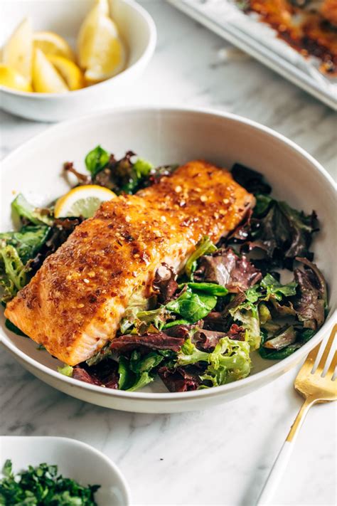 Hot Honey Salmon Recipe Pinch Of Yum