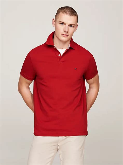 Polo De Piqué Texturizado 1985 Collection Roja Tommy Hilfiger