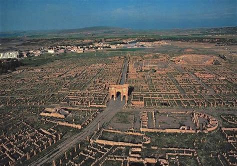 The Ancient Roman City Of Timgad Often Referred To As Pompeii Of