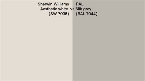 Sherwin Williams Aesthetic White Sw Vs Ral Silk Grey Ral