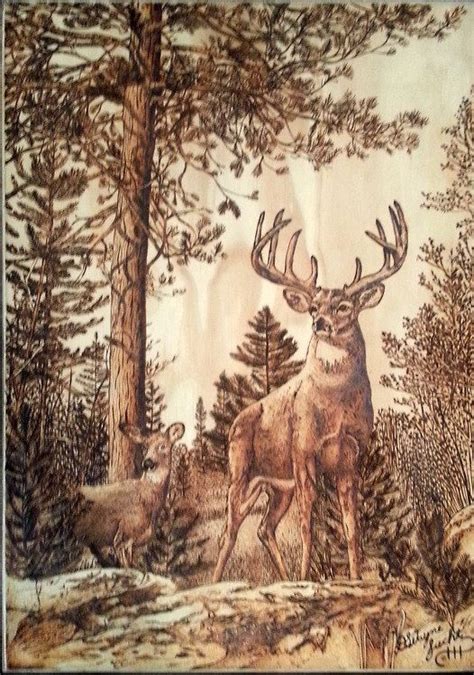 Deer In The Woods Wood Burning Stencils Wood Burning Patterns