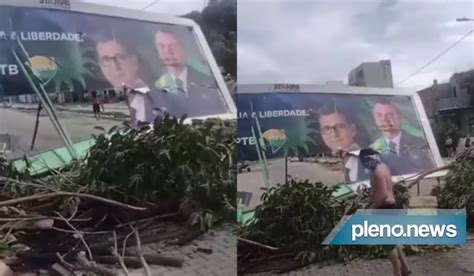 Outdoor De Apoio A Bolsonaro é Depredado Em Pernambuco Brasil Pleno