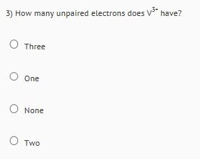 Solved: What Is The Electron Configuration Of V3+? [Ar]4s2... | Chegg.com