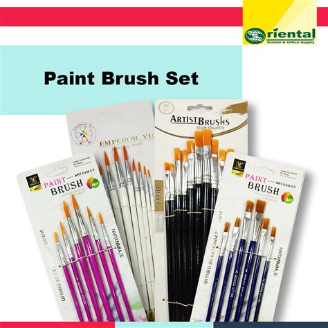 Paint Brush Set of 6 or 12 Pieces (Different Size ) Flat or Round ...