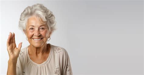 Premium AI Image | Portrait of a happy old woman smiling face pensioner ...