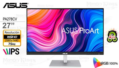 Monitor 27 Asus Proart Pa278cv 2k Wqhd Srgb Memory Kings Lo Mejor En