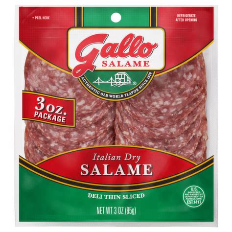 Gallo Salame Italian Dry Deli Thin Sliced Smart Final