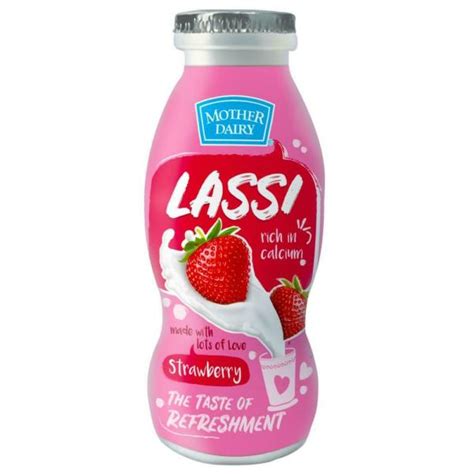 Mother Dairy Sweet Strawberry Flavoured Lassi 200 ml (Bottle) - JioMart