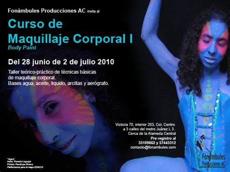 Fon Mbules Producciones Cursos De Maquillaje Teatral Y Corporal Fase I