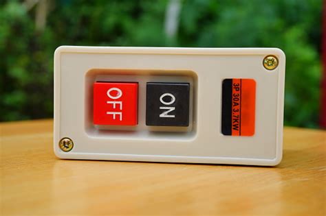 Red And Black Power Button Switch Stock Photo Download Image Now