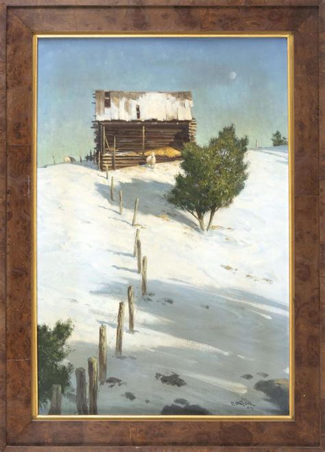 Lot Paul Strisik Massachusetts 1918 1998 First Snow Panasco Oil On Canvas 295 X 20