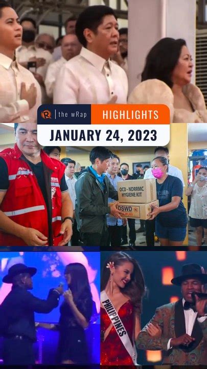 Rappler S Highlights Marcos And Liza Erwin Tulfo Catriona And Ne Yo January 24 2023 The