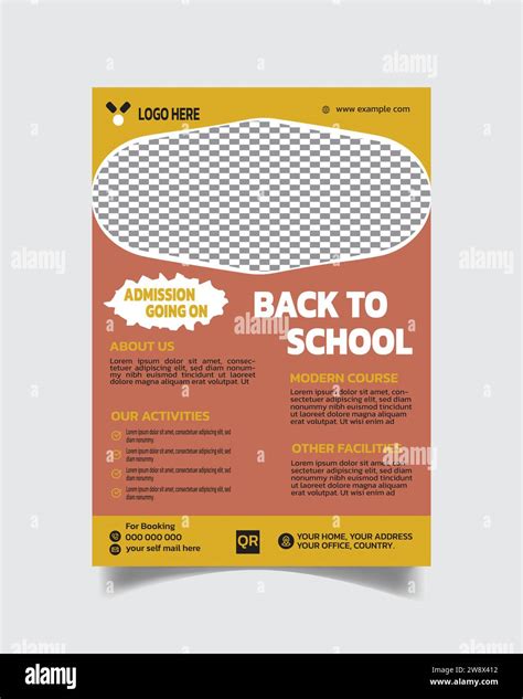 Back To School Unique Flyer Template And School Admission Leaflet Hi