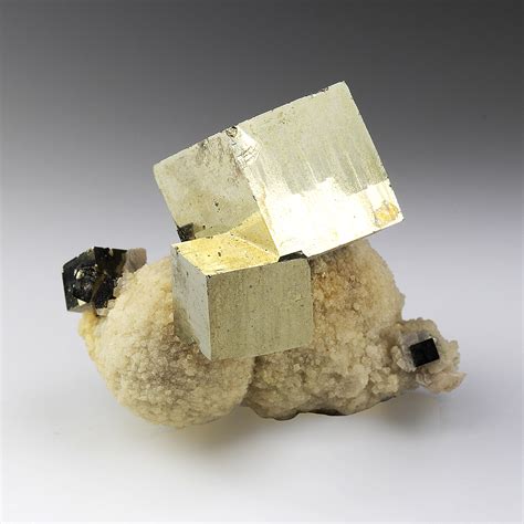 Pyrite With Calcite Minerals For Sale 7992160