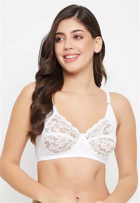 網上選購 Clovia Non Padded Non Wired Full Cup Bridal Bra In White Lace