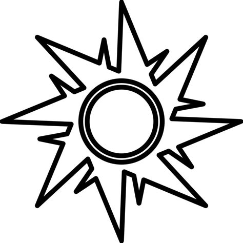 Sun Summer Outline Vector Icon Line Summer And Sun Vector Icon