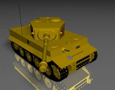 cinema4d german tiger 1 tank