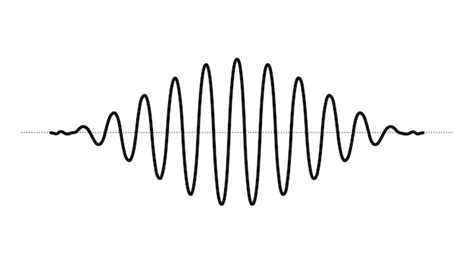 Linha De Sinal De Impulso Senoidal Onda Sonora De Curva Preta Conceito