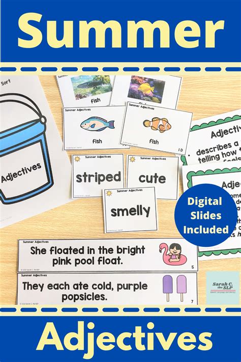 Summer Adjectives Printable Digital Activities For Speech And