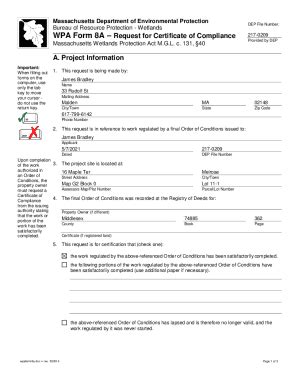 Fillable Online Wpa Form Request For Determination Of Applicability