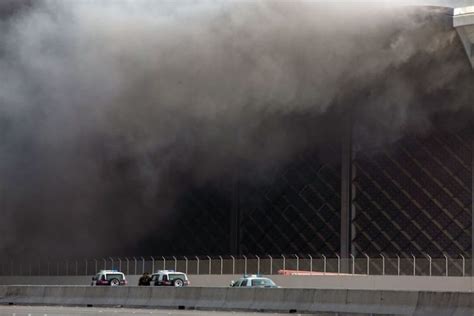 Video Huge Fire Engulfs New High Speed Rail Station In Saudi Arabia