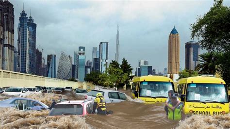 Dubai Is Sinking Now Heavy Rain Severe Floods Submerge Dubai Uae