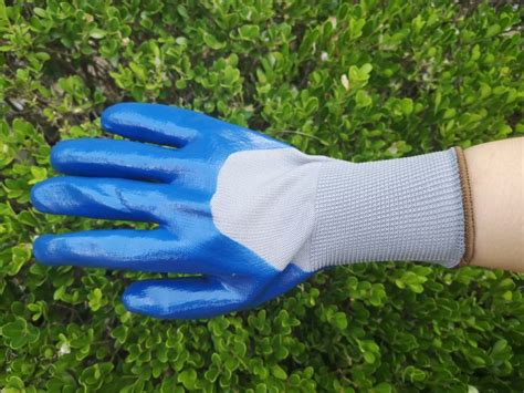 Chemical Resistance Anti Acid And Anti Alkali Work Glove Nitrile Coated