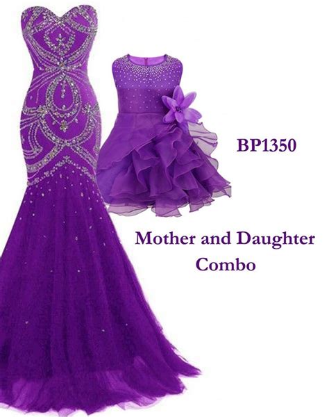 Purple Net Mother Daughter Matching Dress Bp1350 Mother Daughter