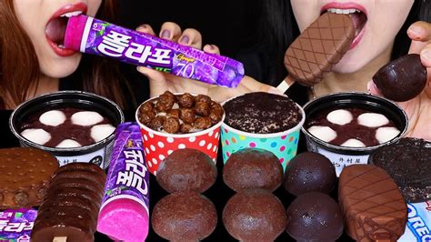 Asmr Ice Cream Party Chocolate Mochi Ice Cream Bon Bons Grape Polapo