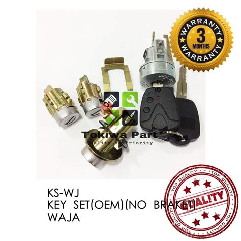 Proton Waja Ignition Lock Key Trunk Tail Door Latch Security Key Set