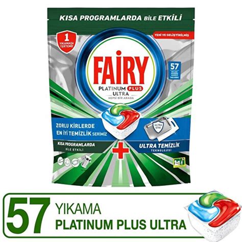 Fairy Platinum Plus Ultra Bulaşık Makinesi Deterjanı Kapsülü 57 Yıkama