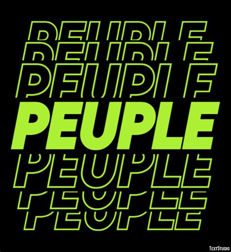 peuple text effect  logo design word