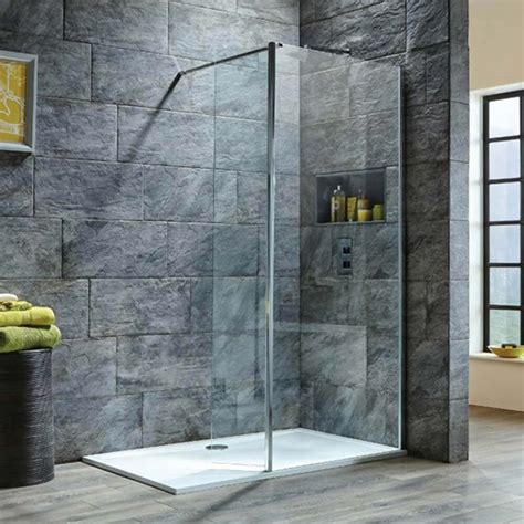 Harbour I8 8mm 2m Tall Easy Clean Wetroom Panel And Flipper Return Panel