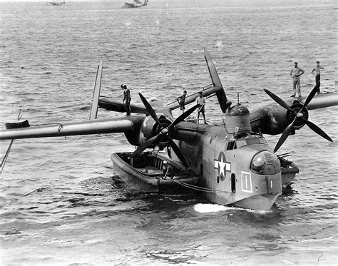 Pbm D Mariner Flying Boat Anchored On The Water World War Photos