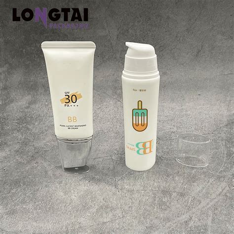 40g Flat Bb Cream Packaging Tube With Airless Pump Longtai Pack