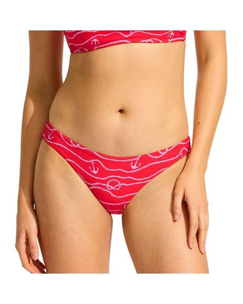 Seafolly Set Sail Hipster Bikini Bottom In Red Lyst