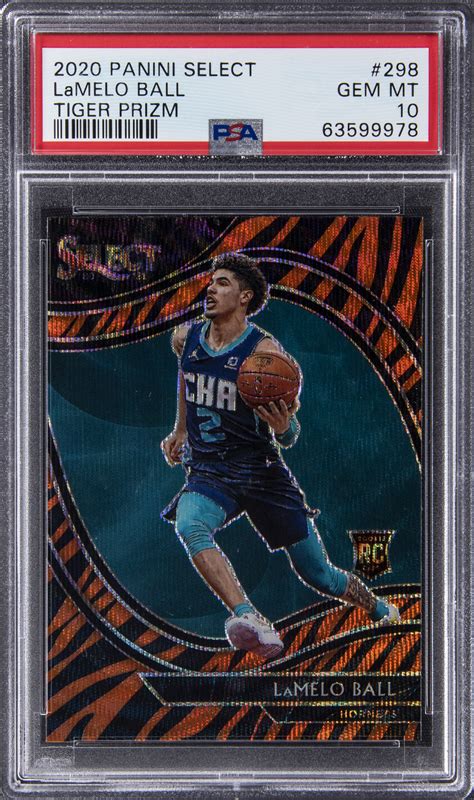 Lot Detail Panini Select Tiger Prizm Lamelo Ball Rookie