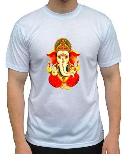 Polyester Casual Wear Unisex Ganpati Printed T Shirt At Rs 150 In Patna