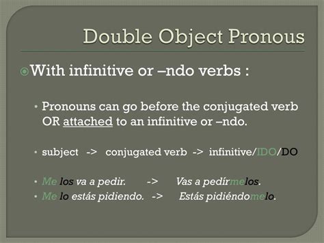 Ppt Double Object Pronouns Powerpoint Presentation Free Download Id2355371